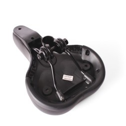 Седло велосипедное Saddle, 170x265 мм, скоростное, без пружин, с замком, черно-синий