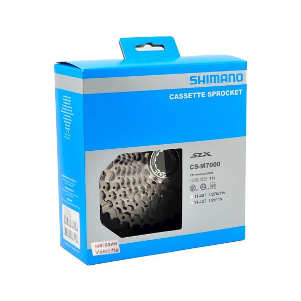 Кассета велосипедная Shimano SLX CS-M7000, 11 скоростей, 11-42T
