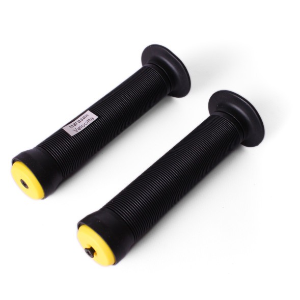 Грипсы для самоката Krf Rubber, 155 мм, черный/ желтый