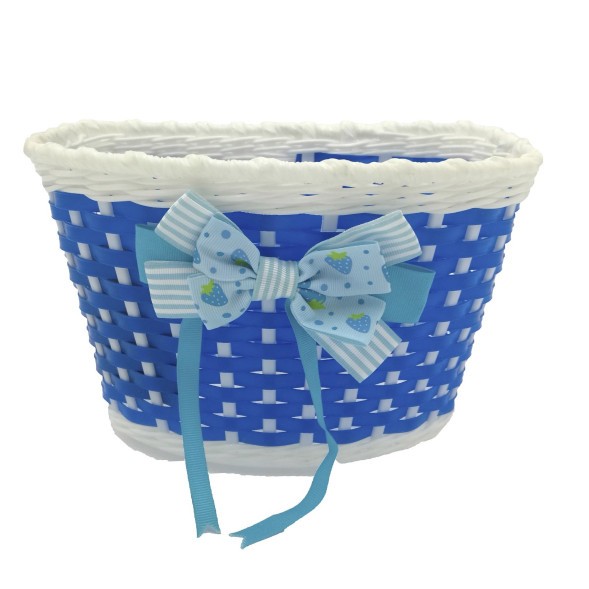 Корзинка HL-BS01-8, 14&amp;quot;-20&amp;quot;, для детского велосипеда, с бантиком, синий