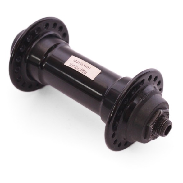 Втулка передняя Wang Zheng WZ-A281FQ black, ось 3/8&amp;quot;х100x108 мм, ALU, под V-b, с эксцентриком, 36 отверстий, б/уп.