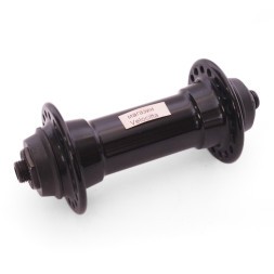 Втулка передняя Wang Zheng WZ-A281FQ black, ось 3/8"х100x108 мм, ALU, под V-b, с эксцентриком, 36 отверстий, б/уп.