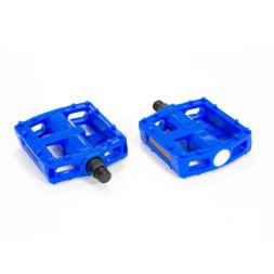 Педали PD-855-9x16-BL, Platform, пластиковые, 115x95 мм, резьба 9/16&amp;quot;, с шипами, Blue