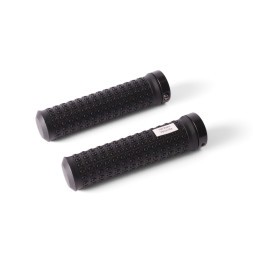 Грипсы велосипедные, 130 мм, торцевой фиксатор, алюм. зажим, черный