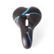 Седло велосипедное, скоростное, 170x265 мм, с отверстием, без пружин, с замком, черно-синий