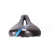 Седло велосипедное, скоростное, 170x265 мм, с отверстием, без пружин, с замком, черно-синий