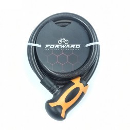 Велосипедный замок Rapido CS-4022, 15х1200 мм, тросовый в оболочке, 2 ключа, Black, блистер