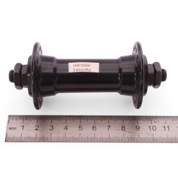 Втулка передняя Wang Zheng WZ-A201FBQ black-32, ось 3/8"х100x108 мм, под V-br, на эксцентрике, 32 отверстия, алюминиевая, с промподшипником, Box