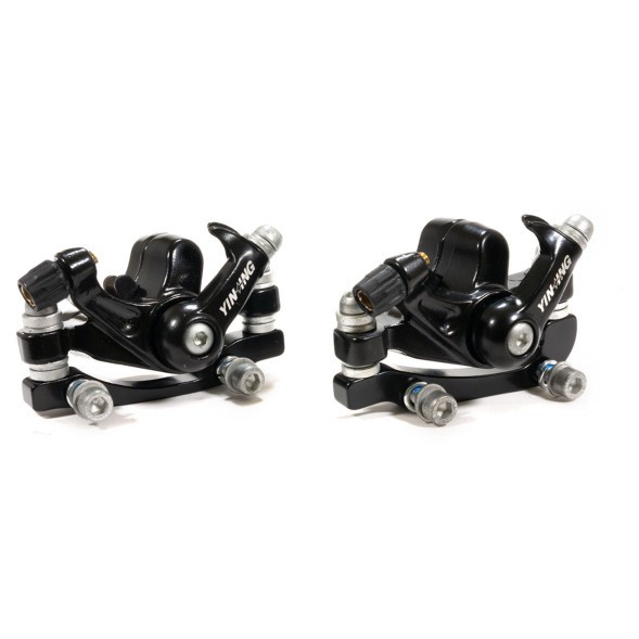 Комплект калиперов Yinxiang YX-DB02, для дискового тормоза, механический, с адаптерами IS F180/R160, б/уп.