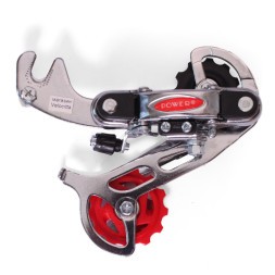 Переключатель задний Power RD50-B-Chrome, 6-7 speed, крепление на ось, 43T, длинная лапка, без уп.