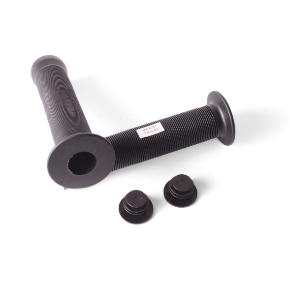 Ручки на руль VLG-411A, 147 мм, для велосипеда BMX и трюковых самокатов, с заглушками, черный