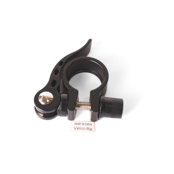 Зажим подседельной трубы Kenli KL-M07, 25.5 мм, эксцентрик, алюминиевый, черный