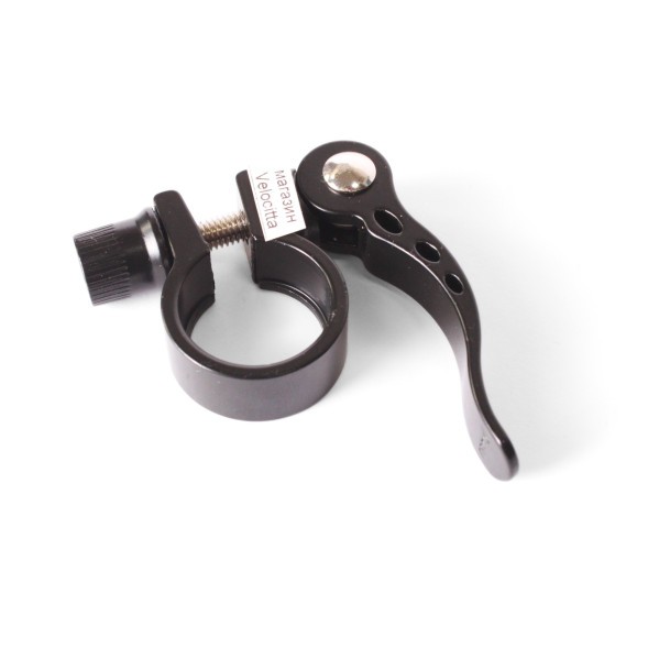 Зажим подседельной трубы Kenli KL-M07, 25.5 мм, эксцентрик, алюминиевый, черный