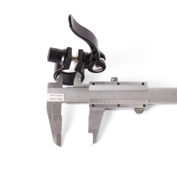 Зажим подседельной трубы Kenli KL-M07, 25.5 мм, эксцентрик, алюминиевый, черный