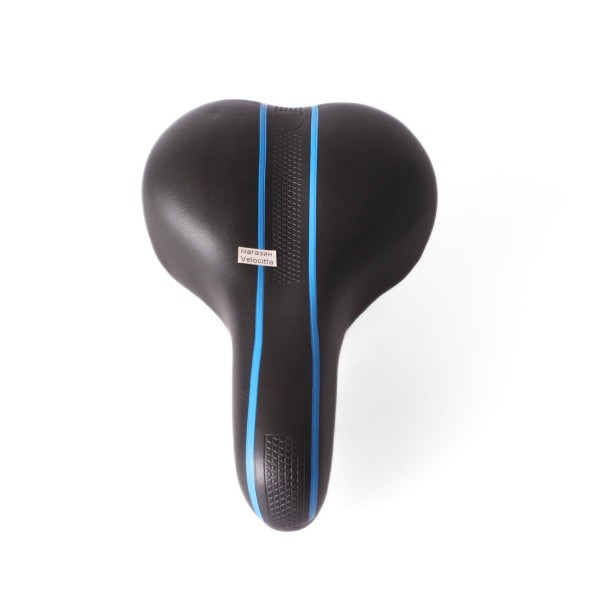 Седло велосипедное, скоростное, 170x265 мм, без пружин, с замком, черно-синий