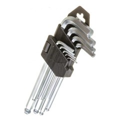 Набор шестигранников, TF-212, Tool CBV, Г-образные, 9 предм.(1.5/2/2.5/3/4/5/6/8/10 мм), удлиненные, блистер