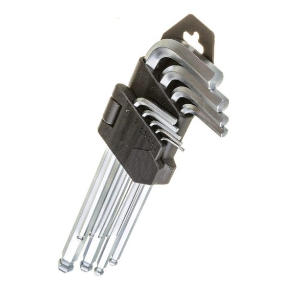 Набор шестигранников, TF-212, Tool CBV, Г-образные, 9 предм.(1.5/2/2.5/3/4/5/6/8/10 мм), удлиненные, блистер