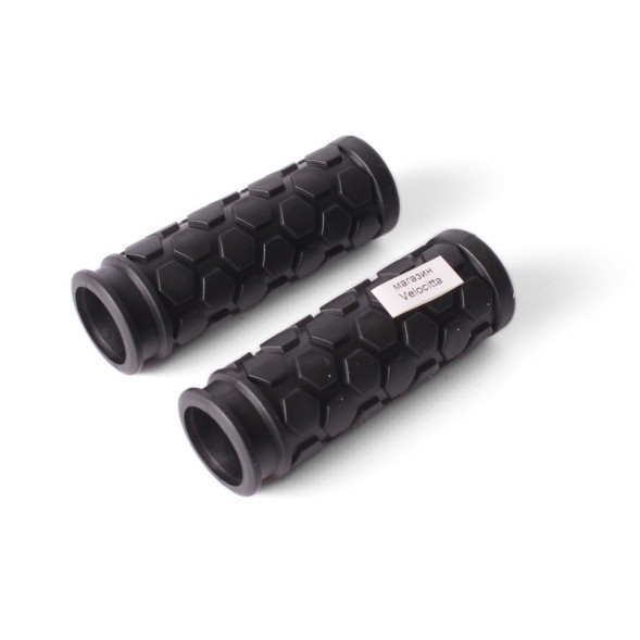 Грипсы велосипедные H-G 30, &amp;quot;Соты&amp;quot;, резиновые, 90 мм, черный