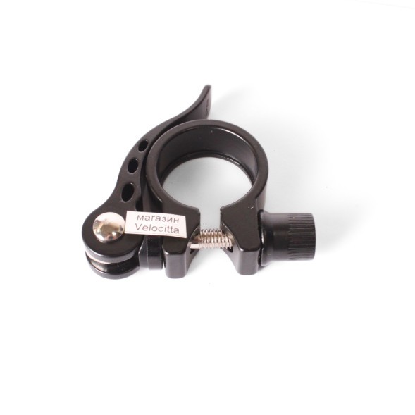 Зажим подседельного штыря на эксцентрике Kenli KL-M07, 28.6 мм, черный