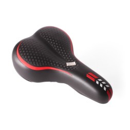 Седло велосипедное Saddle, скоростное, 170x255 мм, без пружин, с замком, черно-красный