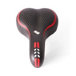 Седло велосипедное Saddle, скоростное, 170x255 мм, без пружин, с замком, черно-красный