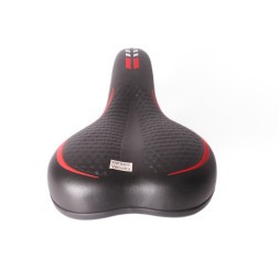 Седло велосипедное Saddle, скоростное, 170x255 мм, без пружин, с замком, черно-красный