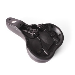 Седло велосипедное Saddle, скоростное, 170x255 мм, без пружин, с замком, черно-красный