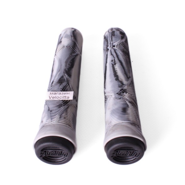 Грипсы для самоката Slamm Scooters Team Swirl Bar, с грипстопами, 165 мм, арктика