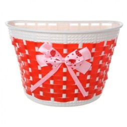 Велокорзина с бантиком HL-BS01-8, 14&amp;quot;-20&amp;quot;, красный, торг. уп.