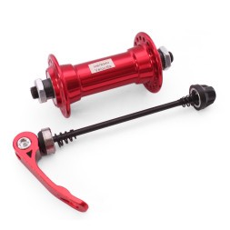 Втулка передняя Wang Zheng WZ-A201FQ red, ось 3/8"х100x108 мм, ALU, под V-br, на эксцентрике, 36 отверстий, торг. уп.