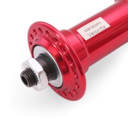 Втулка передняя Wang Zheng WZ-A201FQ red, ось 3/8"х100x108 мм, ALU, под V-br, на эксцентрике, 36 отверстий, торг. уп.