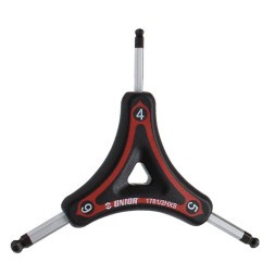 Ключ трехсторонний шестигранный Unior UN-1781/2HXS-US, с закругленным жалом 4х5х6, красный