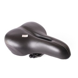 Седло велосипедное VLS-40-6,180x260 мм, с отверстием, с замком, закрытые пружины, черный