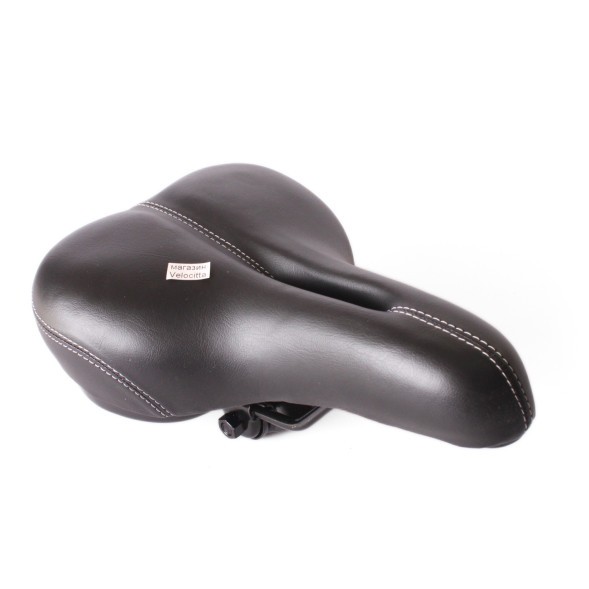 Седло велосипедное VLS-40-6,180x260 мм, с отверстием, с замком, закрытые пружины, черный