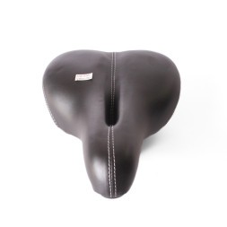 Седло велосипедное VLS-40-6,180x260 мм, с отверстием, с замком, закрытые пружины, черный