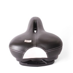 Седло велосипедное VLS-40-6,180x260 мм, с отверстием, с замком, закрытые пружины, черный