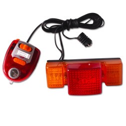 Комплект фонарей велосипедных Jing Yi JY-299, передний, задний, габаритные огни