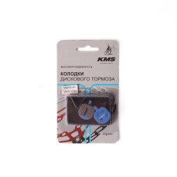 Тормозные колодки KMS № 14, материал: органика, голубой, с пружинкой, на блистере