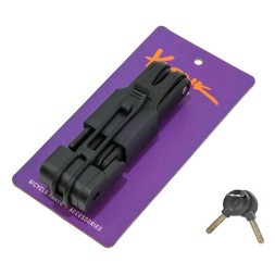 Велосипедный замок Klonk 10392, 162x67 мм, сегментный, 6 пластин, черный, блистер