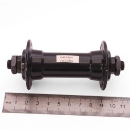 Втулка велосипедная Wang Zheng WZ-A201FBQ black, передняя, ось 3/8"х100x108 мм, ALU, под V-брейк, на эксцентрике, 36 отверстий, с промподшипником, торг. уп.