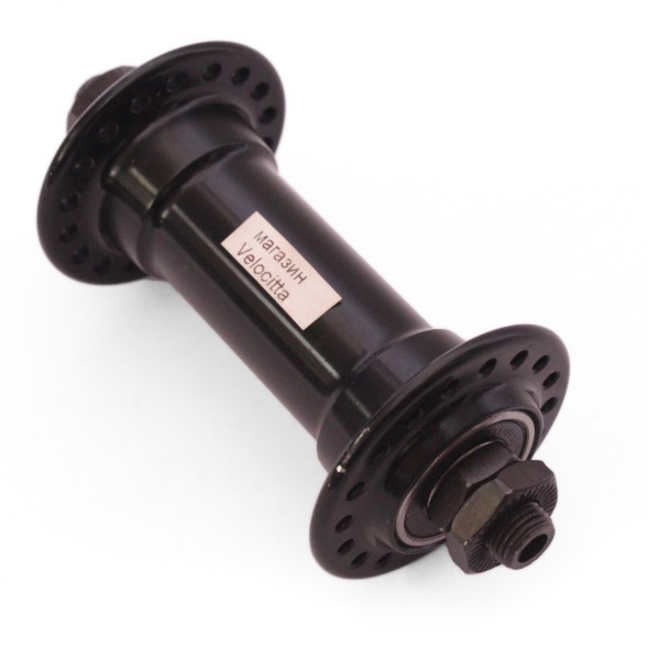 Втулка велосипедная Wang Zheng WZ-A201FBQ black, передняя, ось 3/8&amp;quot;х100x108 мм, ALU, под V-брейк, на эксцентрике, 36 отверстий, с промподшипником, торг. уп.