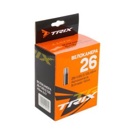 Камера велосипедная Trix TBTX 26&amp;quot;х 1.95/2.125 ниппель авто AV-48 мм, резина буталовая, Black
