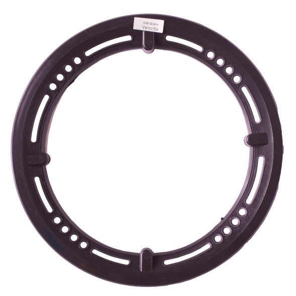 Защита велосистемы 24/34/42T, передней звезды, на 42 зуба, крепление 4 болта, пластик, черный