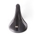 Седло велосипедное, без пружин, 170x260 мм, с замком, черно-серый