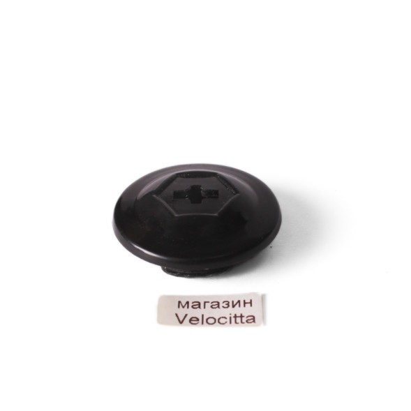 Заглушка системы шатунов под квадратный вал, с прорезью и шестиугольником по середине, пластик, черный, исп. 4