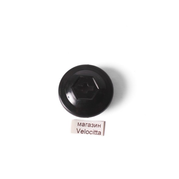 Заглушка системы шатунов под квадратный вал, с прорезью и шестиугольником по середине, пластик, черный, исп. 4