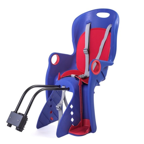 Детское кресло New Vision BQ-8-0-BL, заднее, крепление на багажник/за подседельную трубу, max 22кг, регулировка ног по высоте, пластик, Blue