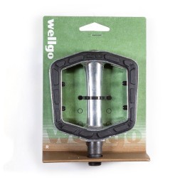 Велопедали Wellgo C016, City, алюминиевые, 106x91х30 мм, резьба 9/16&amp;quot;, серебристые