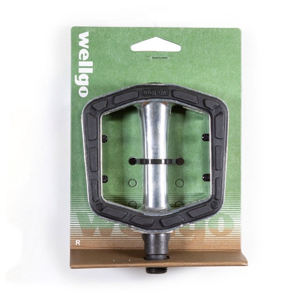 Велопедали Wellgo C016, City, алюминиевые, 106x91х30 мм, резьба 9/16&amp;quot;, серебристые