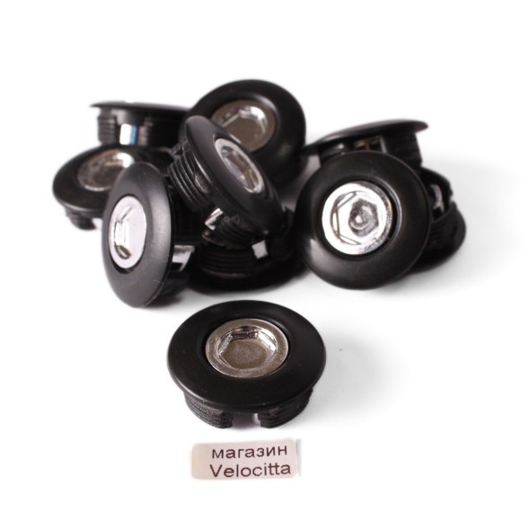 Заглушка-колпачок для велосипедных шатунов, со съемной серединой, пластик, зеркальный, исп. 5